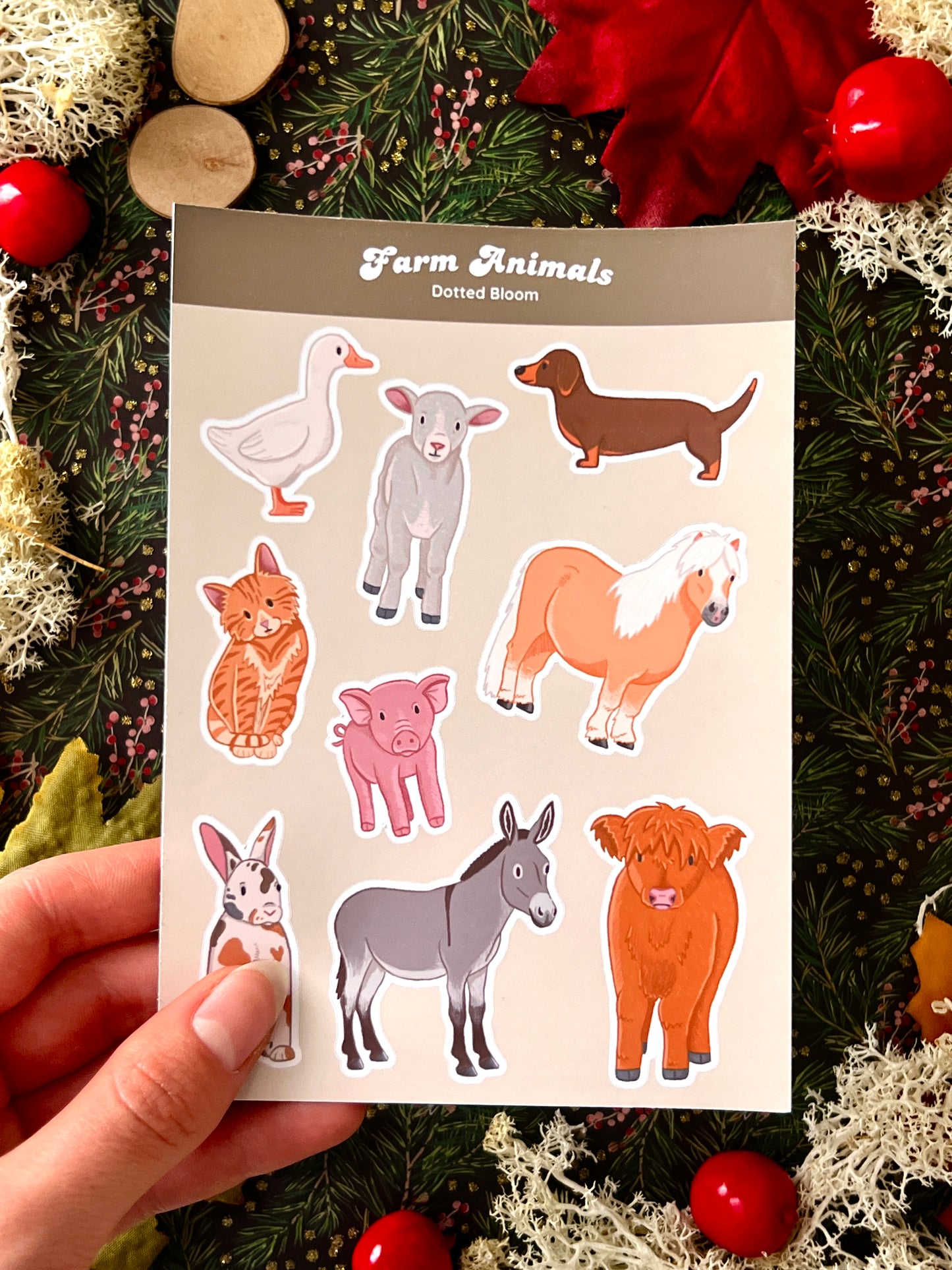 Farm Animals Stickersheet