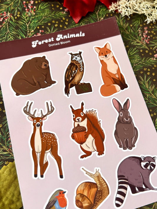 Forest Animals Stickersheet