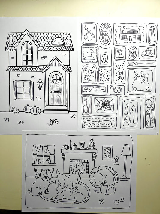 3 Herfst Kleurplaten (A4)