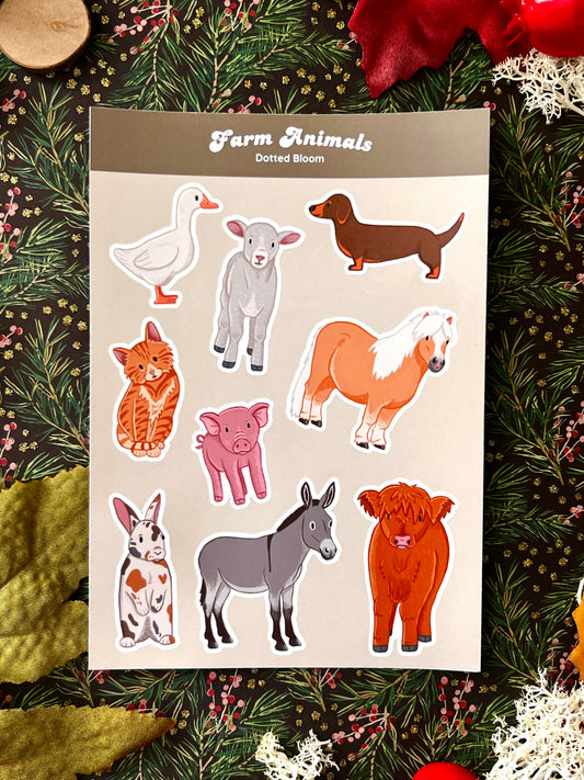 Farm Animals Stickersheet